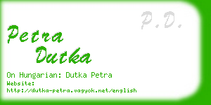 petra dutka business card